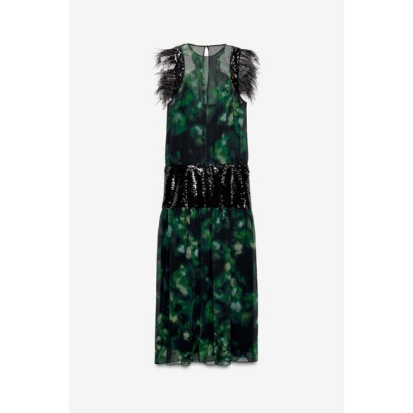 ZARA LIMITED EDITION COMBINATION PRINTED DRESS - Picture 7 of 9